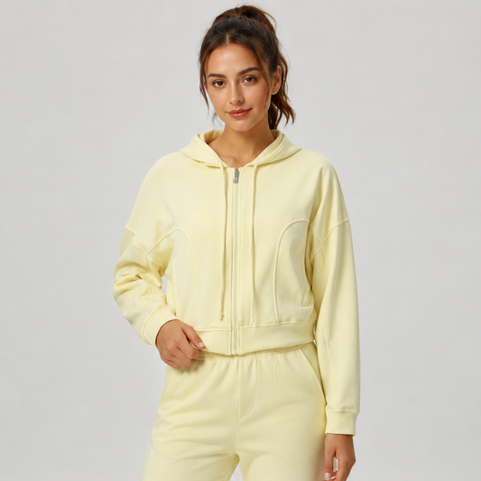Women's Long-Sleeve Sports Jacket | Windproof Running, Yoga & Gym Workout Top