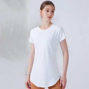 Women’s Yoga Sport Top | Quick-Dry Short Sleeve Gym & Pilates Workout Shirt