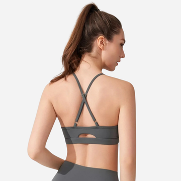 Women's Racerback Sports Bra | Adjustable Push-Up Yoga & High-Impact Workout Top