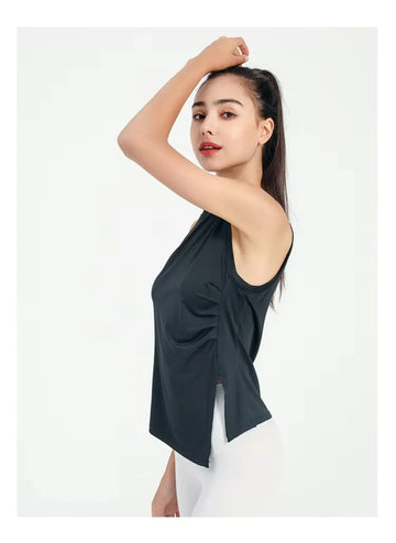 Women’s Cropped Sports Vest Top | Stretchy Yoga, Pilates & Fitness Tank