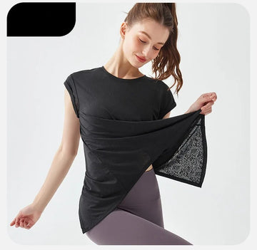 Women’s Open Back Yoga Vest | Loose Fit Moisture-Wicking Running Tank Top